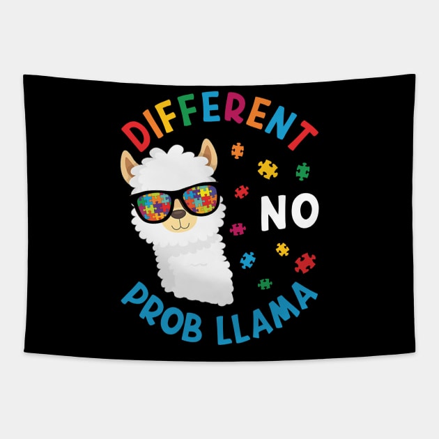 Different No Prob Llama Autism Awareness Tapestry by cruztdk5