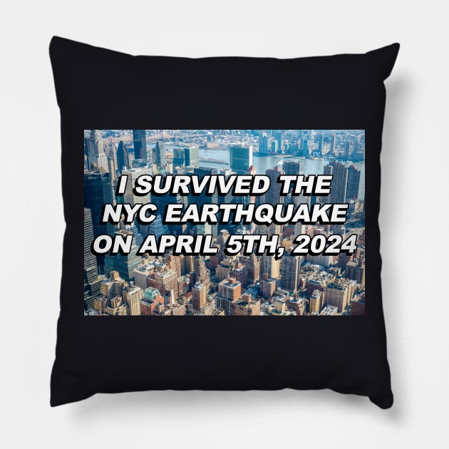 I Survived The Earthquake Pillow by lbergerdesign