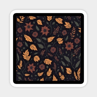 fall pattern leaves Magnet