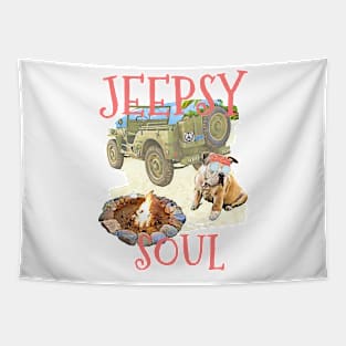 Jeepy Soul Bulldog Tapestry