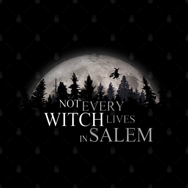 Not Every Witch Lives in Salem Halloween T-Shirt by NerdShizzle
