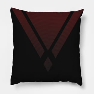 Red Triangle Pattern - White Background Pillow
