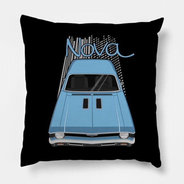 Chevrolet Nova 1969 - 1972 - mulsanne blue Pillow by V8social