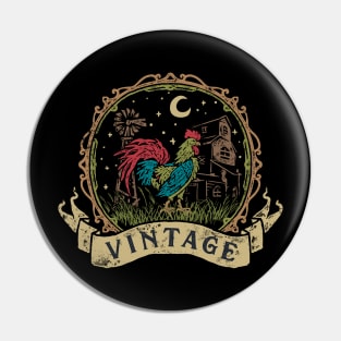 Vintage Farm Rooster Pin