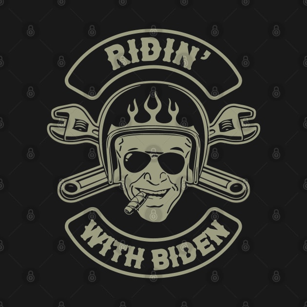 Ridin' With Biden Motorcycle Biker Club - Biden 2020 by Buckle Up Tees