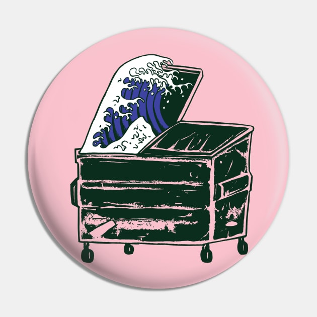 Dumpster wave Pin by popcornpunk