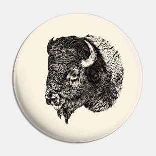 American bison Pin