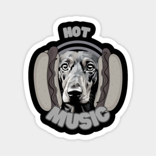 Funny Gifts for Music And Dachshund Fans Magnet