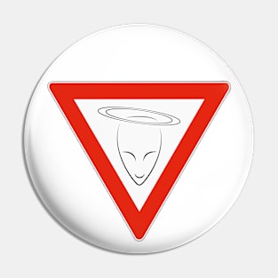 Attention, Alien Angel Ahead! Pin