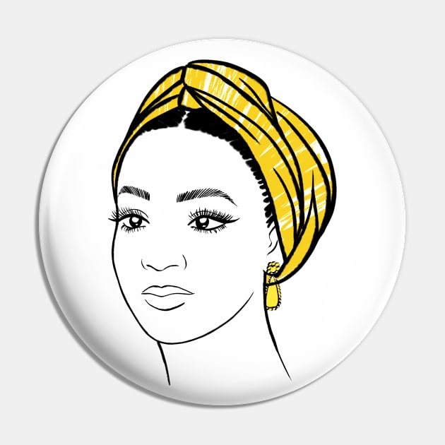 beautiful african american girl in yellow turban Pin by Kuchinska design