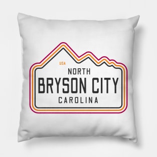 Visiting NC Mountain Cities Bryson, NC Neon Range Pillow