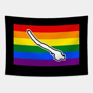 Galiano Island BC - Rainbow Pride Flag - LGBTQ Colours - Galiano Island Tapestry