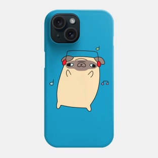 Dancing Headphones Pug Phone Case