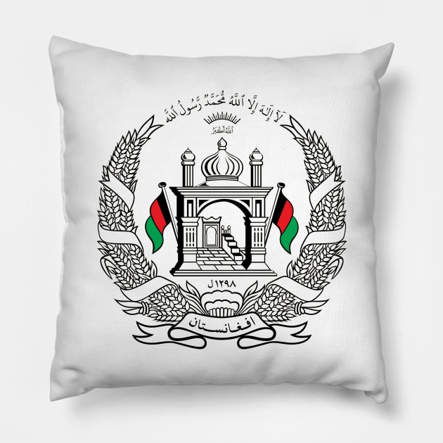 National Emblem of Afghanistan Pillow by Flags of the World