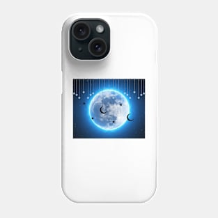 moon and blue stares Phone Case