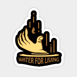 water for living illustration Magnet