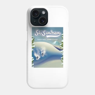 Ski Sundown New Hartford ski poster Phone Case