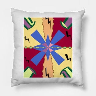 Party Ribbons Abstract Pillow