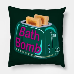 Retro inscription "Bath bomb" Pillow