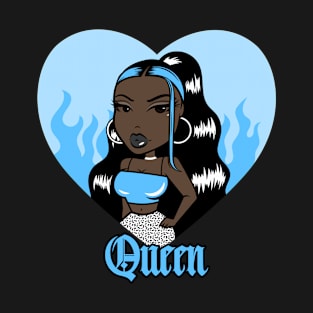 Queen Doll girl Light Blue-Heart V1 T-Shirt