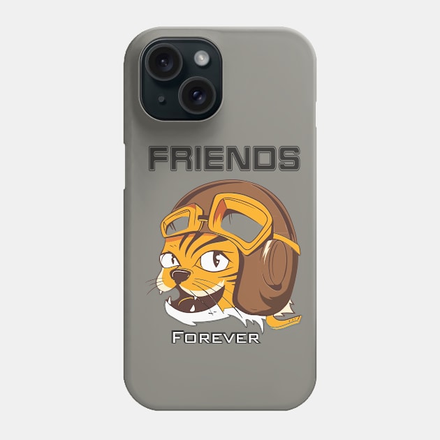 Tiger wearing vintage flying helmet's and goggles. Phone Case by AJ techDesigns