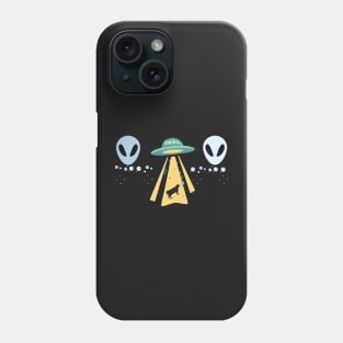 LukjanovArt Alien abduction - space ship and cows! Phone Case