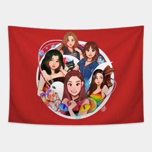 Red Velvet Tapestry