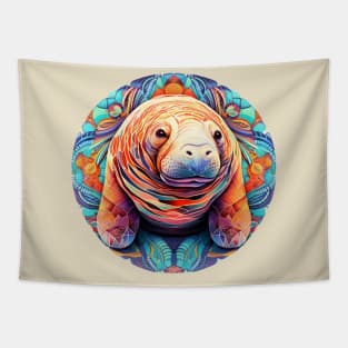 Mandala Manatee Tapestry