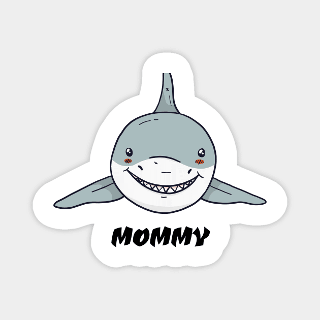 mommy shark lovers shirt Magnet by KURA SHOP