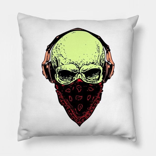 Skull bandit Pillow by Spectrum