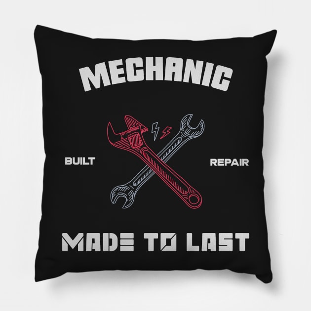 Mechanic Built Repair Pillow by vukojev-alex