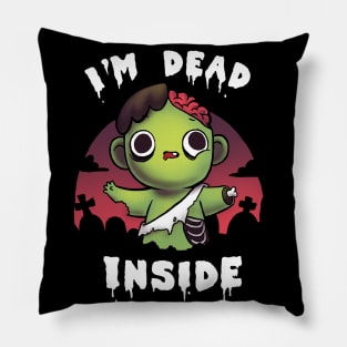 Dead inside Zombie Kid - Halloween Funny Costume Pillow