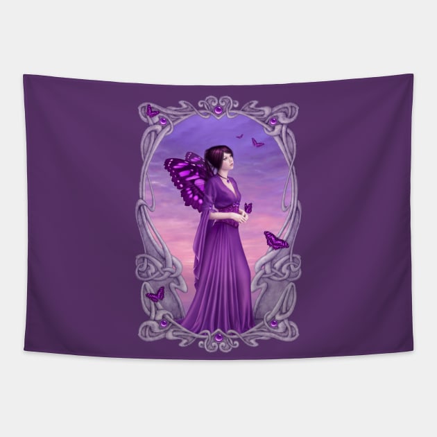 Amethyst Birthstone Fairy Tapestry by silverstars