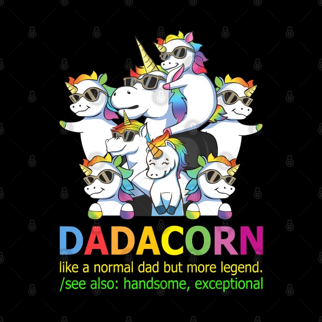 Dadacorn Like Normal Dad Only Cooler Personalized by Sunset beach lover