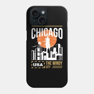 chicago usa the windy city Phone Case