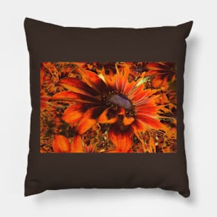 Vivid Chocolate Rudbeckias Pillow