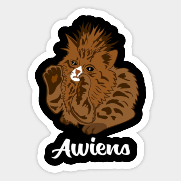 Awiens Cat Meme Gifts Cats Sticker Teepublic