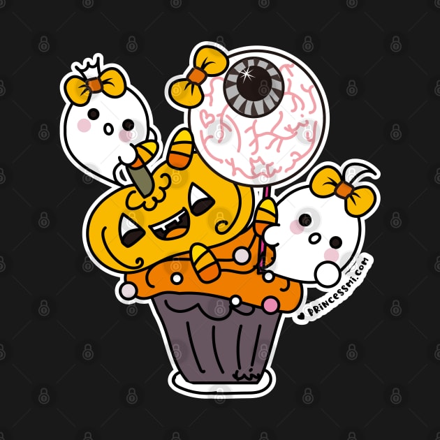 kawaii two ghosts cute spooky ghost halloween cupcake by princessmi-com