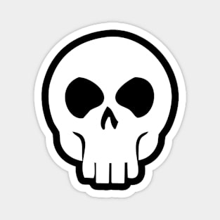 Small skull / Mini skull icon style  (White color best for dark background) - ORENOB Magnet