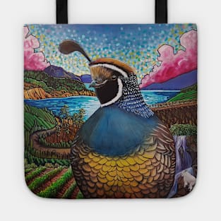 Quail in Okanagan wine country Tote