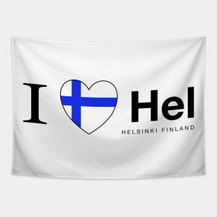 I love Hel Helsinki Finland Tapestry