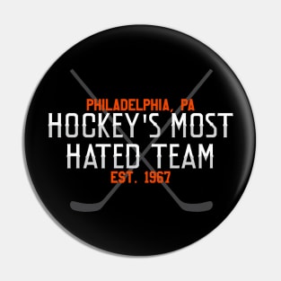 Hated hockey Pin