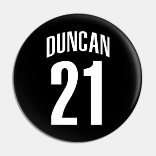 Tim Duncan Number 21 Pin