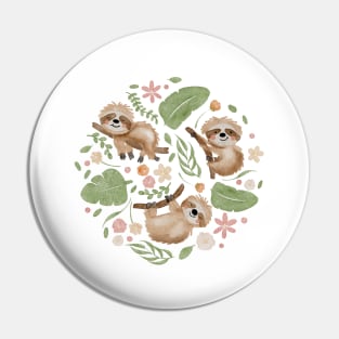 Friendly Sloths Pin