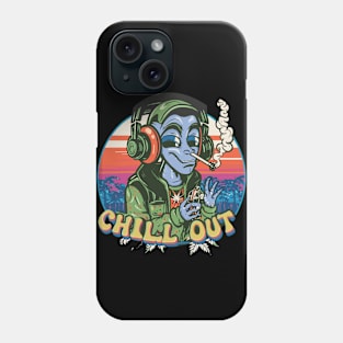 Interstellar Beats: Hip Hop Alien Art Piece Phone Case