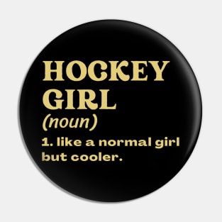 Hockey Girl Pin