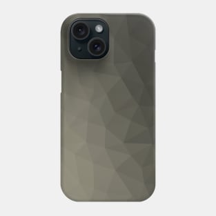 Gray brown army military gradient geometric mesh pattern triangles ombre Phone Case