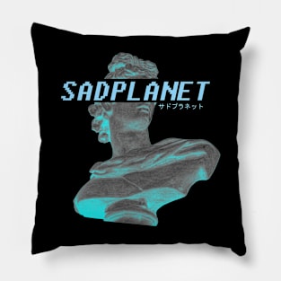 SadPlanet(StatueComputerBlue) Pillow