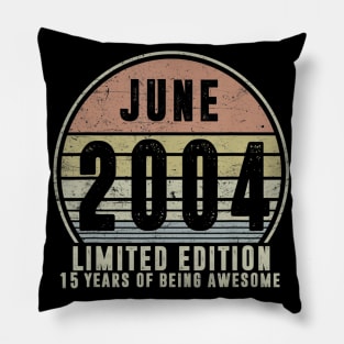 Born June 2004 Limited Edition 2004th Birthday Gifts Pillow