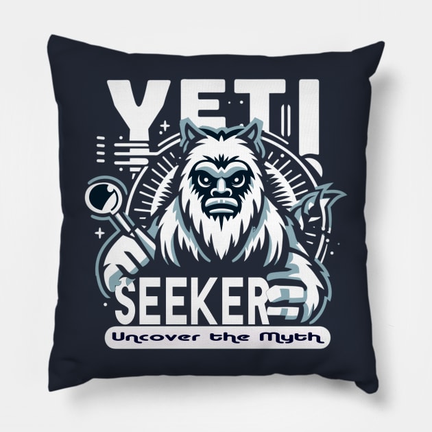 Yeti Seeker: Uncover The Myth Pillow by WEARWORLD